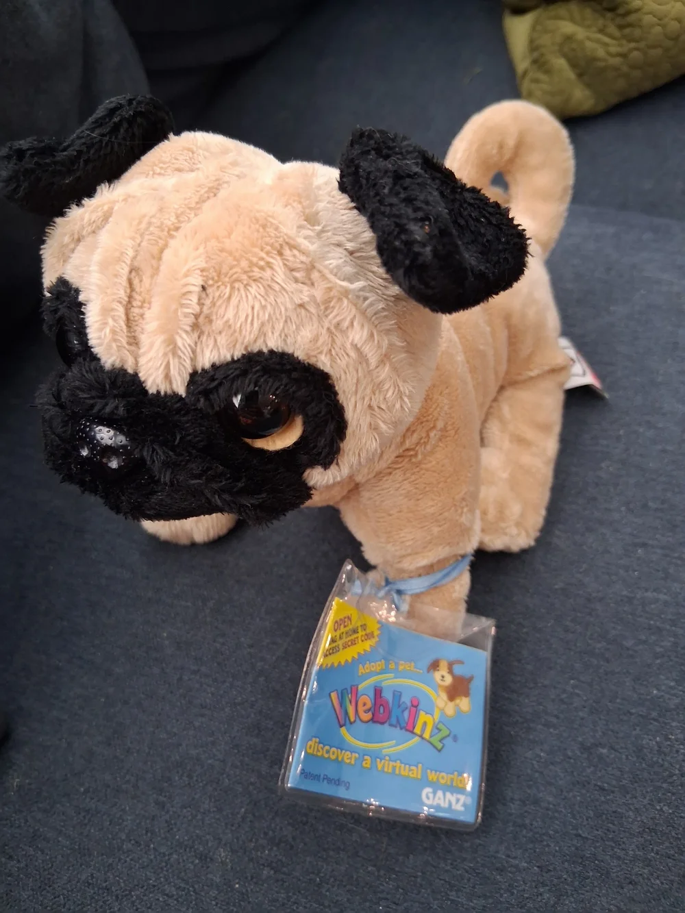Webkinz Pug Plush HM105 Ganz Sealed Tag Unused Code Stuffed Animal Dog Puppy